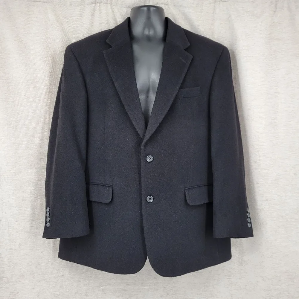 Stafford Camel Hair Classic Black Men's Blazer